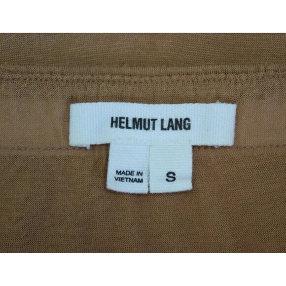 HELMUT LANG JERSEY LAYERED TAN MIDI SKIRT - Picture 7 of 8
